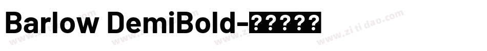 Barlow DemiBold字体转换